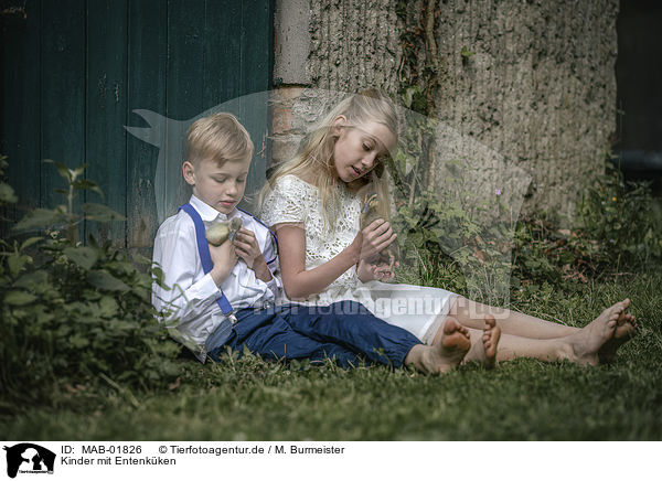 Kinder mit Entenkken / childrens with Duckling / MAB-01826