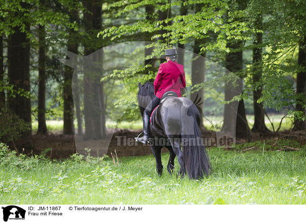 Frau mit Friese / woman with Friesian horse / JM-11867