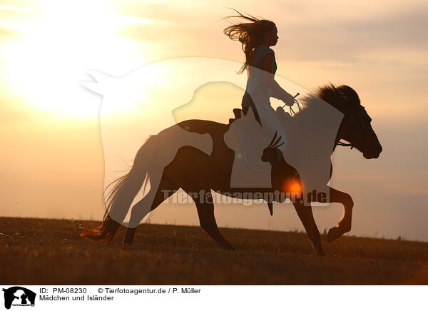 Mdchen und Islnder / girl and Icelandic horse / PM-08230