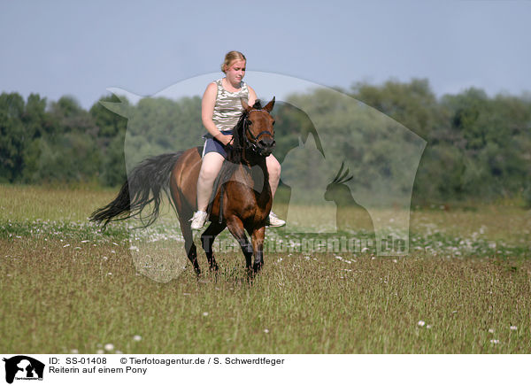 Reiterin auf einem Pony / SS-01408