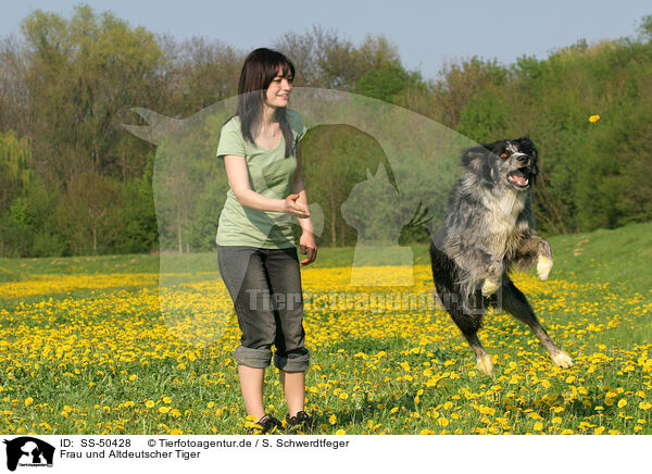 Frau und Altdeutscher Tiger / SS-50428