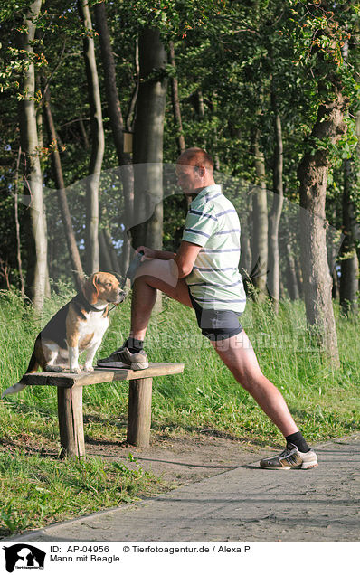 Mann mit Beagle / man with beagle / AP-04956