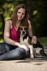 Frau und Beagle