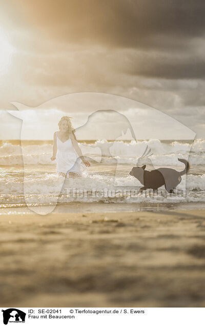 Frau mit Beauceron / woman with Beauceron / SE-02041