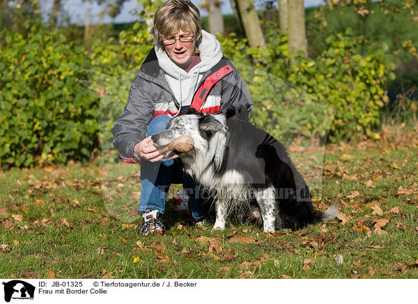 Frau mit Border Collie / JB-01325