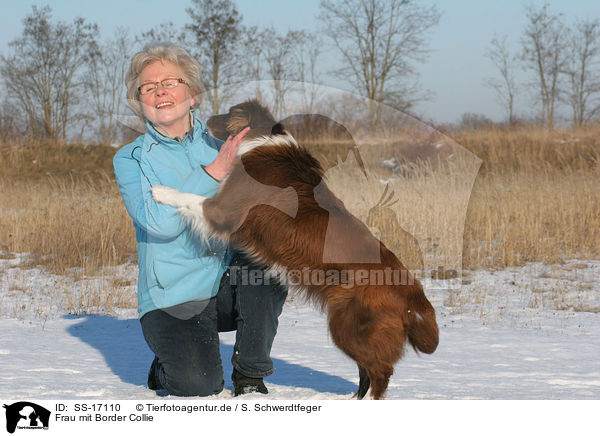 Frau mit Border Collie / woman with Border Collie / SS-17110