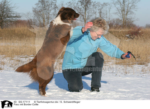 Frau mit Border Collie / woman with Border Collie / SS-17111