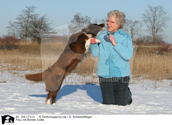 Frau mit Border Collie / woman with Border Collie / SS-17113