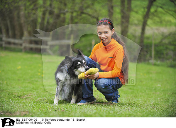 Mdchen mit Border Collie / SST-06496