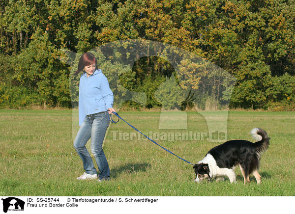 Frau und Border Collie / woman and Border Collie / SS-25744
