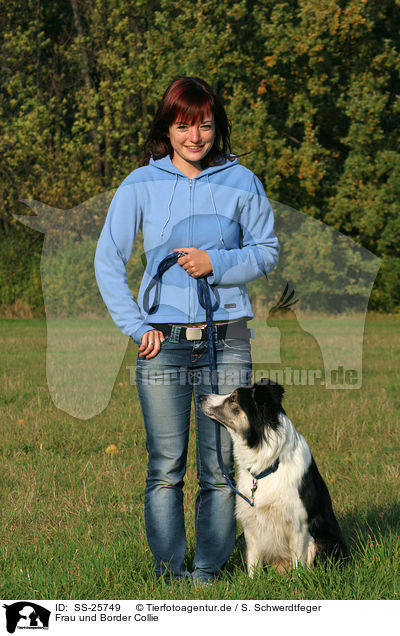 Frau und Border Collie / woman and Border Collie / SS-25749
