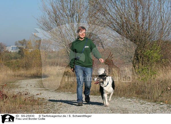 Frau und Border Collie / woman and Border Collie / SS-25830