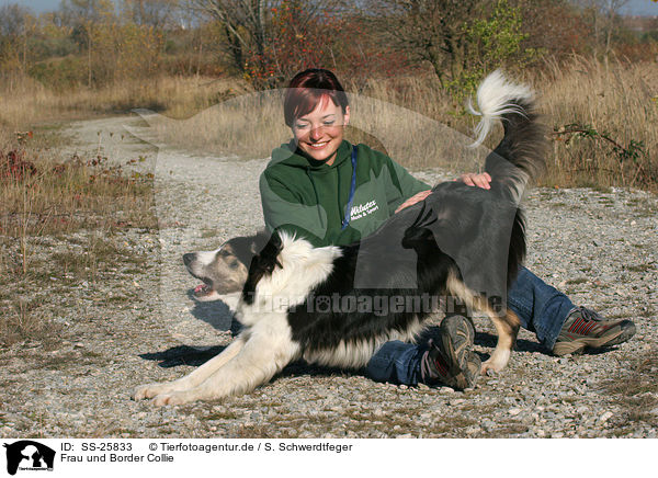 Frau und Border Collie / woman and Border Collie / SS-25833