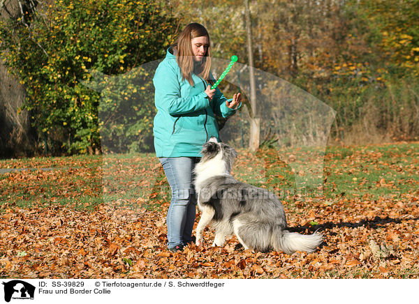 Frau und Border Collie / woman and Border Collie / SS-39829