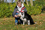 Frau mit Border Collie