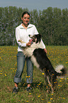 Frau mit Border Collie