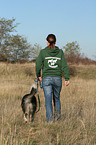 Gassi gehen mit Border Collie