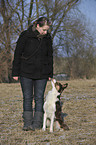 Frau mit Border Collie