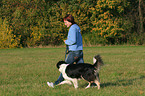 Frau und Border Collie