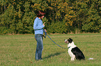 Frau und Border Collie