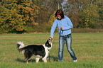 Frau und Border Collie