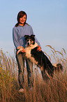 Frau und Border Collie