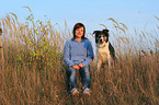 Frau und Border Collie