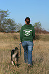 Frau und Border Collie