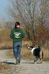 Frau und Border Collie