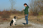 Frau und Border Collie
