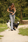 Frau mit Border Collie