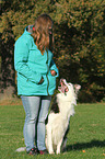 Frau und Border Collie