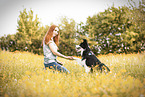 Frau und Border Collie