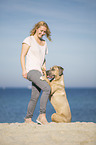 Frau mit Cane Corso