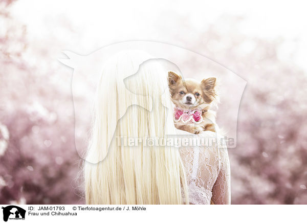 Frau und Chihuahua / woman and Chihuahua / JAM-01793