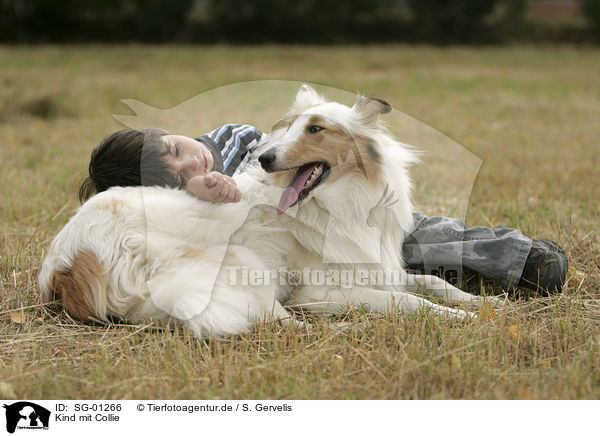 Kind mit Collie / boy with collie / SG-01266