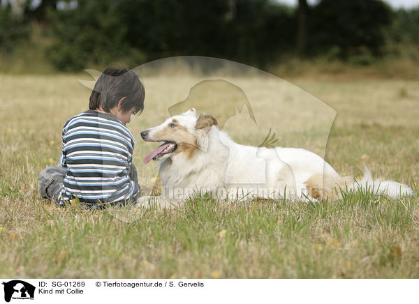 Kind mit Collie / boy with collie / SG-01269