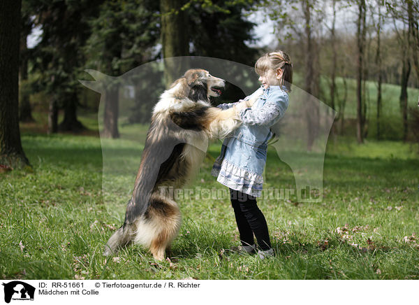 M�dchen mit Collie / girl with collie / RR-51661