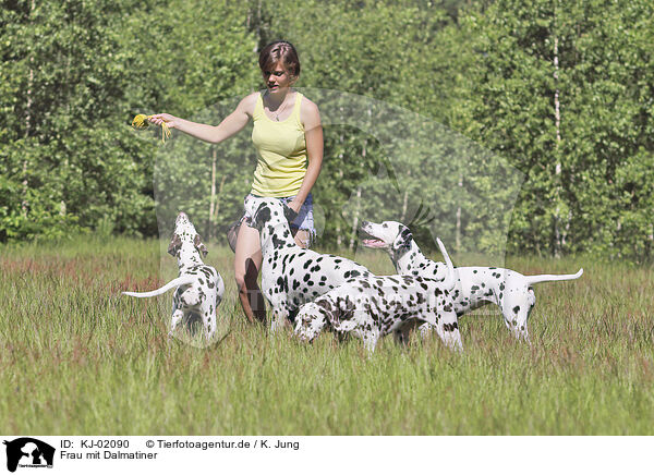 Frau mit Dalmatiner / woman with Dalmatian / KJ-02090