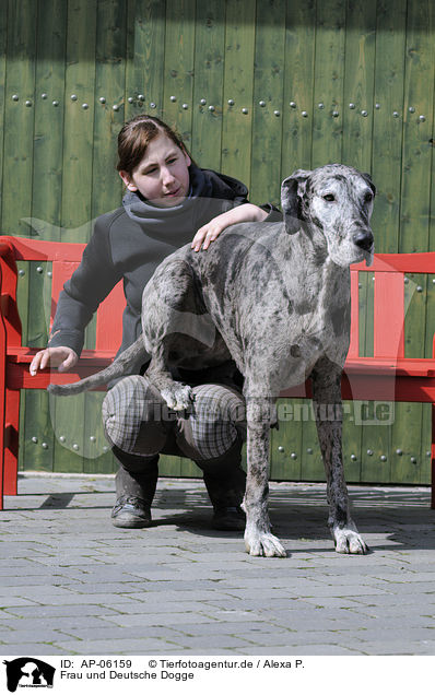 Frau und Deutsche Dogge / AP-06159