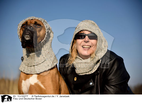 Frau und Deutscher Boxer / YJ-10277