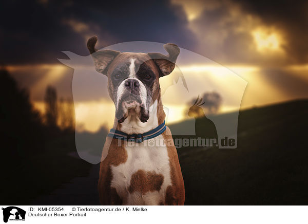 Deutscher Boxer Portrait / KMI-05354