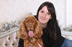 Frau und English Cocker Spaniel