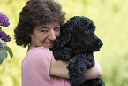 Frau mit English Cocker Spaniel