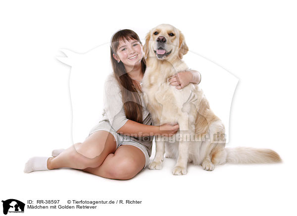 Mdchen mit Golden Retriever / RR-38597