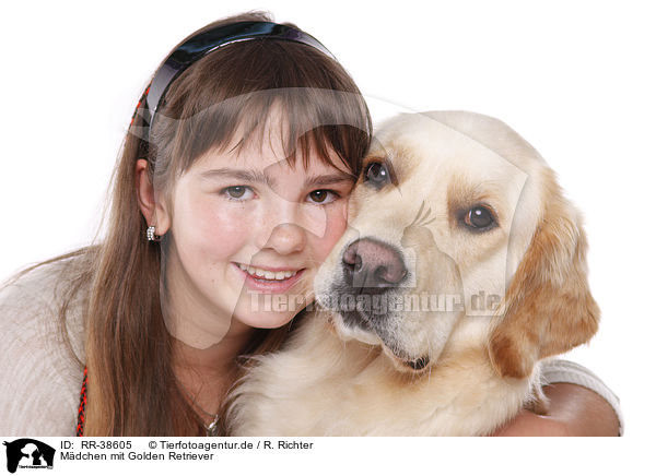 Mdchen mit Golden Retriever / RR-38605