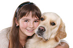 Mdchen mit Golden Retriever