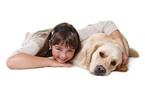 Mdchen mit Golden Retriever