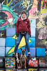 Mensch mit Hunden