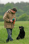 Man und Labrador Retriever